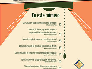 Mauricio Moreno Balbuena escribe en la revista Criminalia sobre Derecho de Daños, Reparación Integral y Responsabilidad Penal de las empresas
