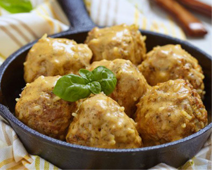 Мясные тефтели в сырном соусе