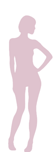 silhouette of a female body burgandy bac