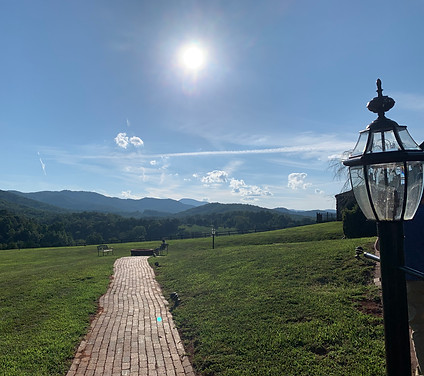 The big crystal at the Monroe Institute with sunrise