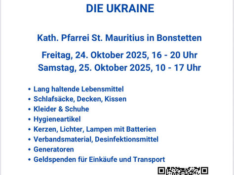 Humanitarian aid collection for Ukraine
