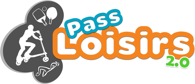 Logo Pass Loisirs 2.0 avec icônes de sport et loisirs.