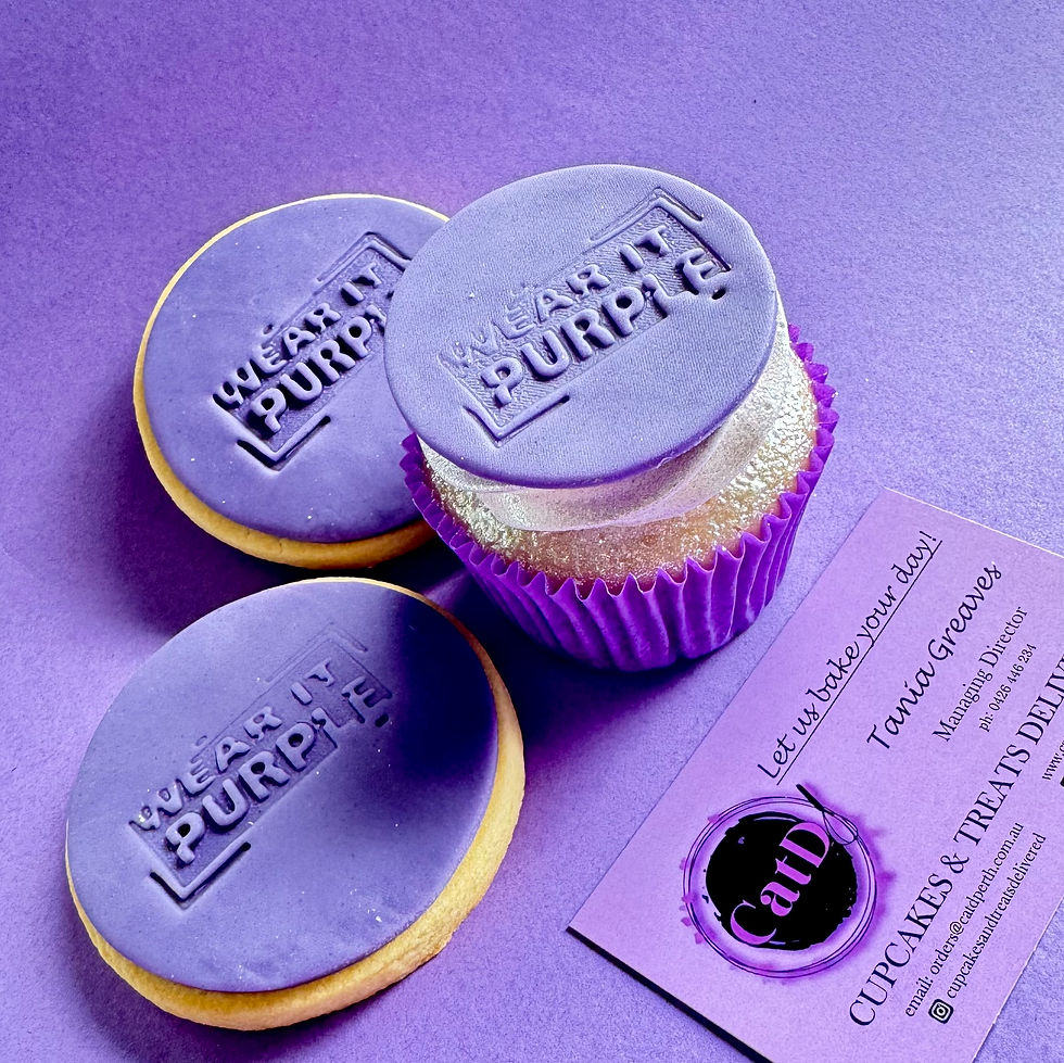 Wear it Purple cupcakes delivered Perth