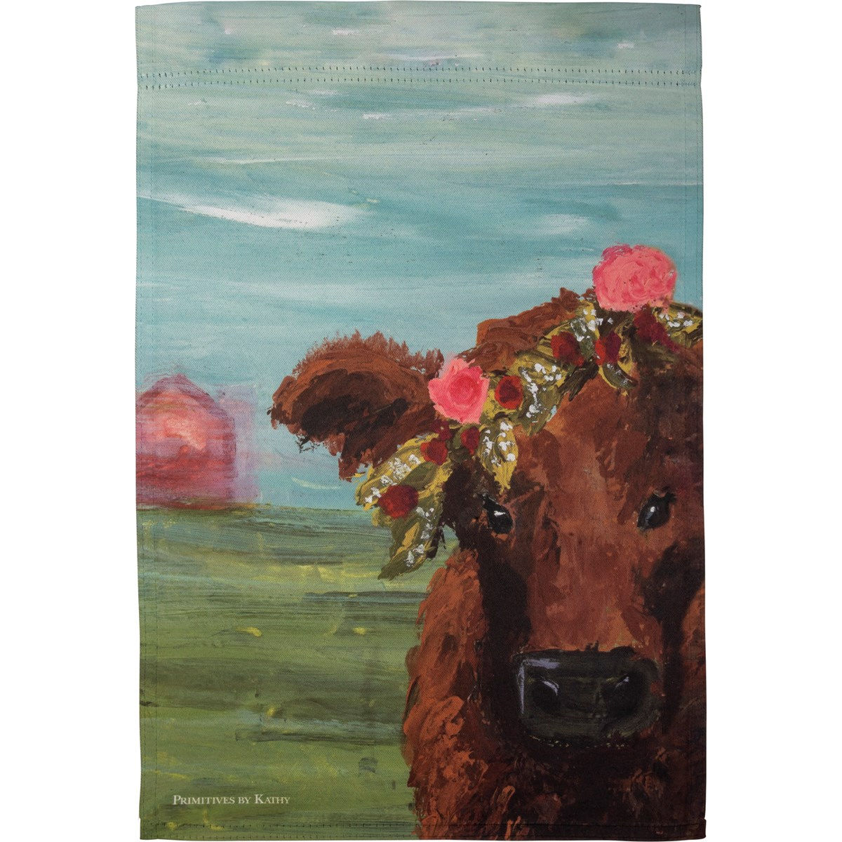 Garden Flag- Spring Cow