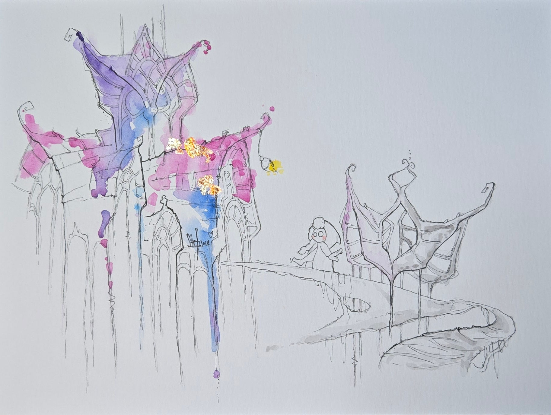 🎨 Urban Sketch "Lothlorien" A4 🎨