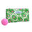 Thumbnail: Cream makeup bag with repeating green tennis rackets and pink tennis balls
