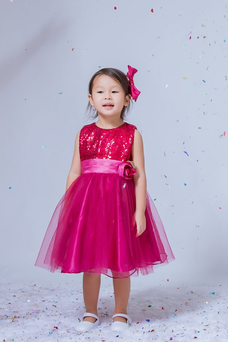 ภาพขนาดย่อ: ชุดราตรีเด็ก SS-515 Fuchsia
