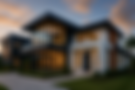 Modern Florida single-story home exterior at dusk, representing CoMo Construction’s residential project expertise.
