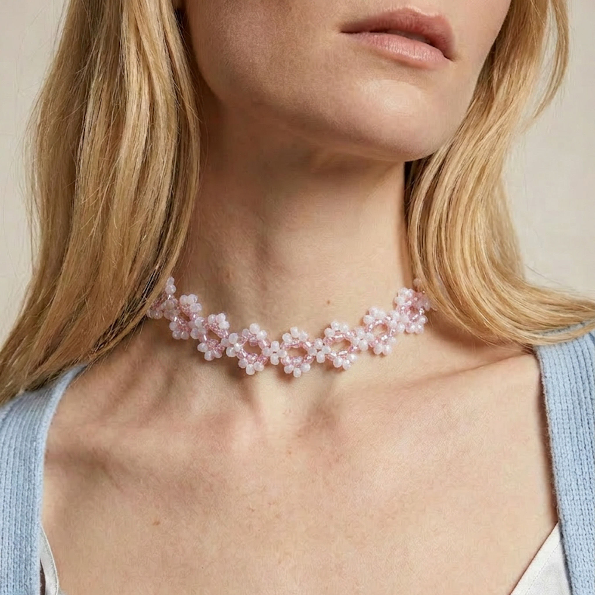 Rosalie Pink Choker