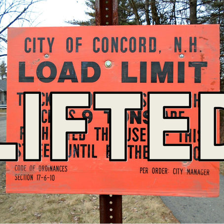 Concord Road Load Limits Lifting April 4