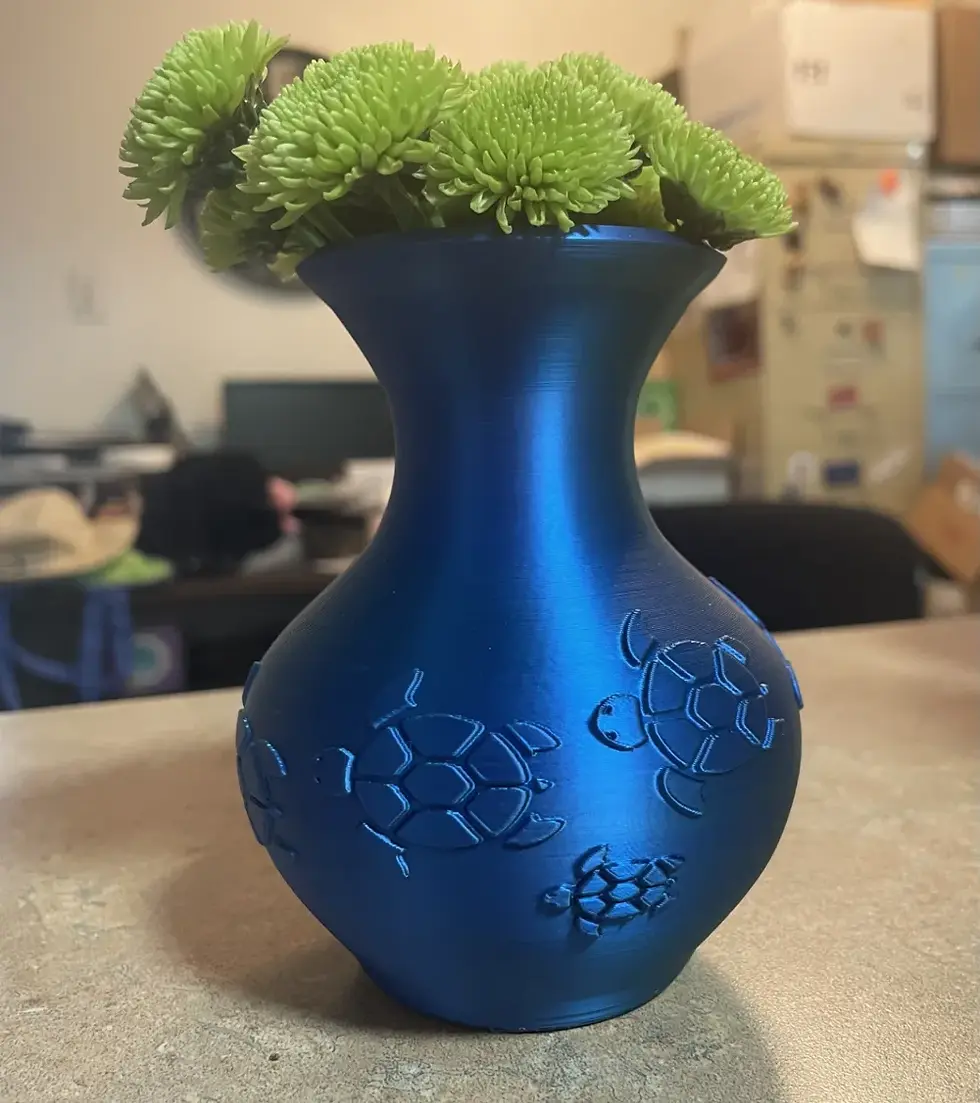 makerworld blue vase 3d printed blue vase