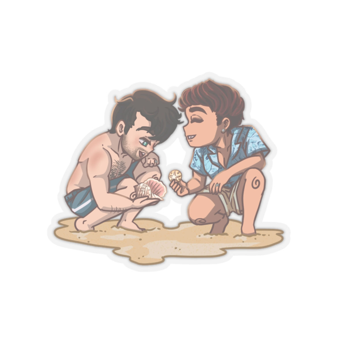 Coop and Matt Kiss-Cut Stickers