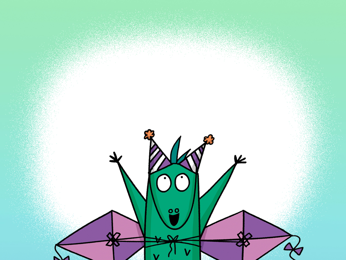 Iguana be a Dragon bookplate