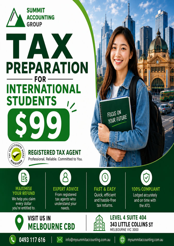 International student tax flyer