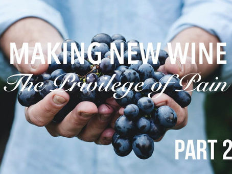 Living Bravely: Making New Wine Part 2: The Privilege of Pain