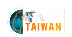 Logo HYPE CGA TAIWAN with stylized map of Taiwan globe.