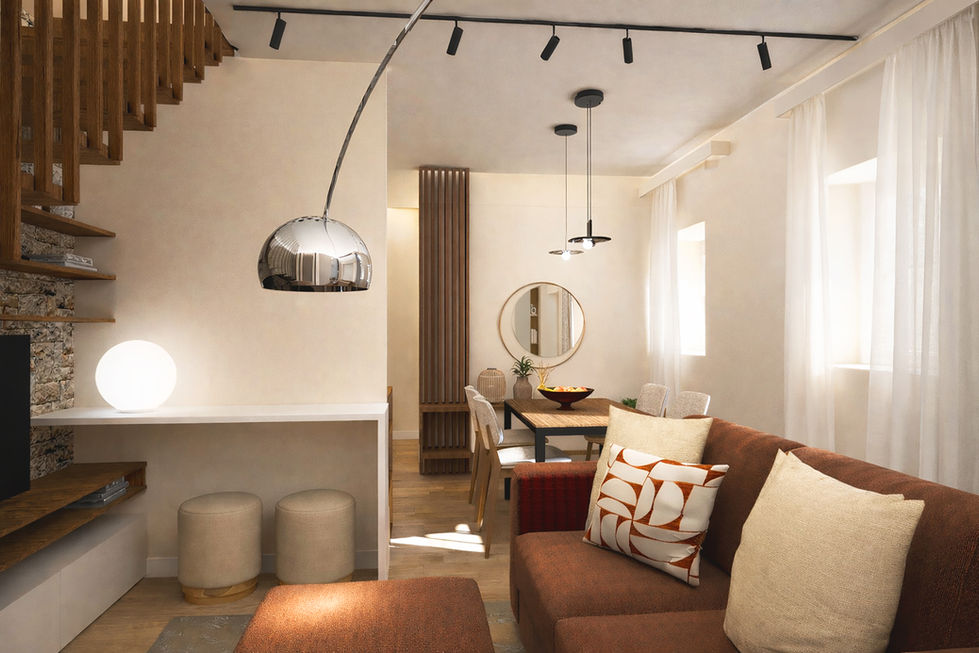 Living and kitchen