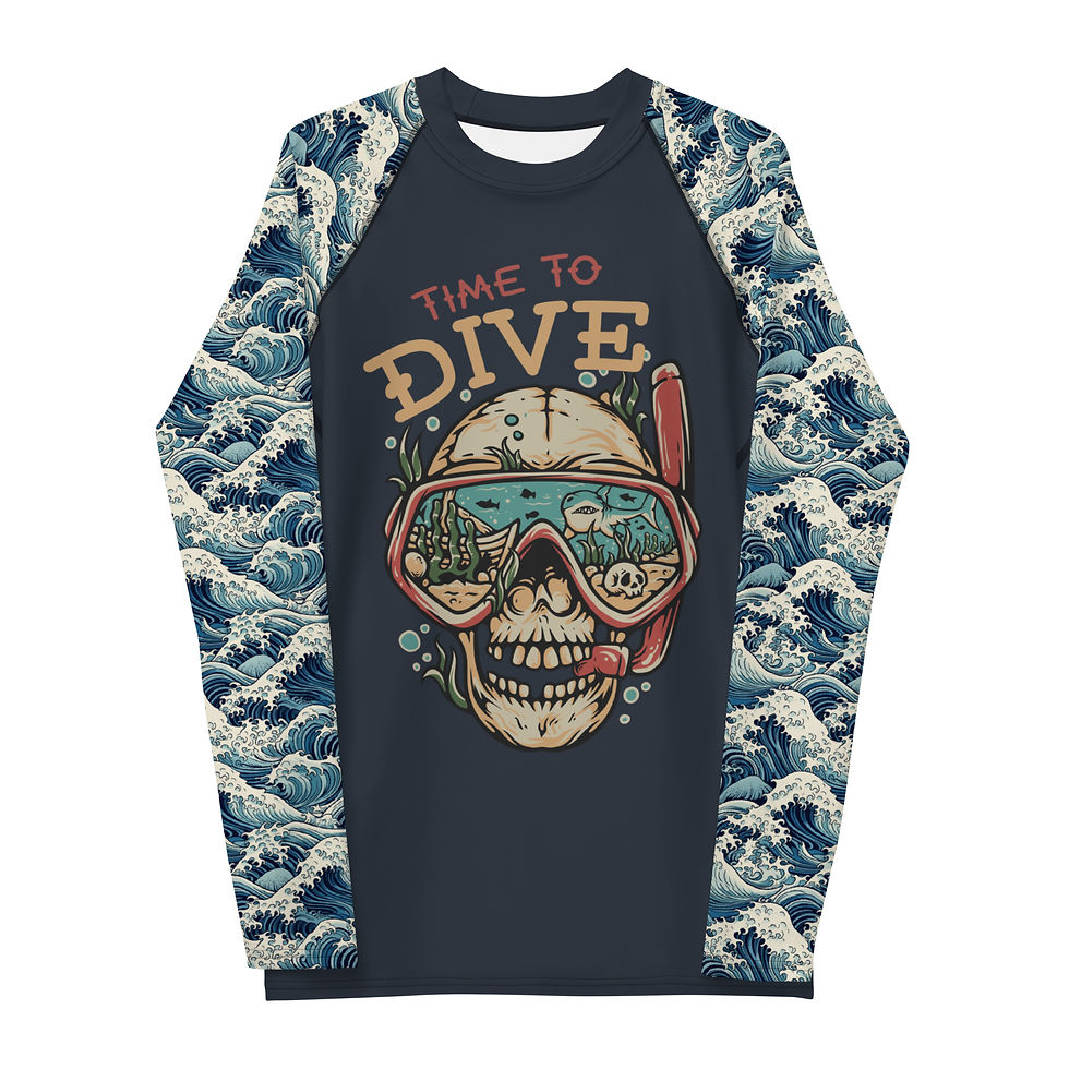 Thumbnail: Time To Dive Men's Rash Guard
