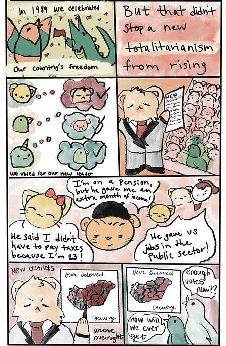 Comic strip on Viktor Orban's Hungary