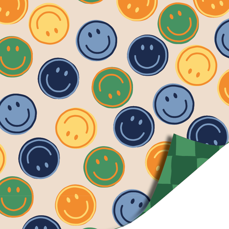 smiley-blauwgroen 30x300cm
