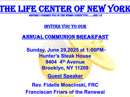 Annual Communion Breakfast
