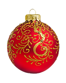 Gold and Red Ornament