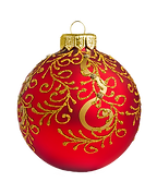 Gold and Red Ornament