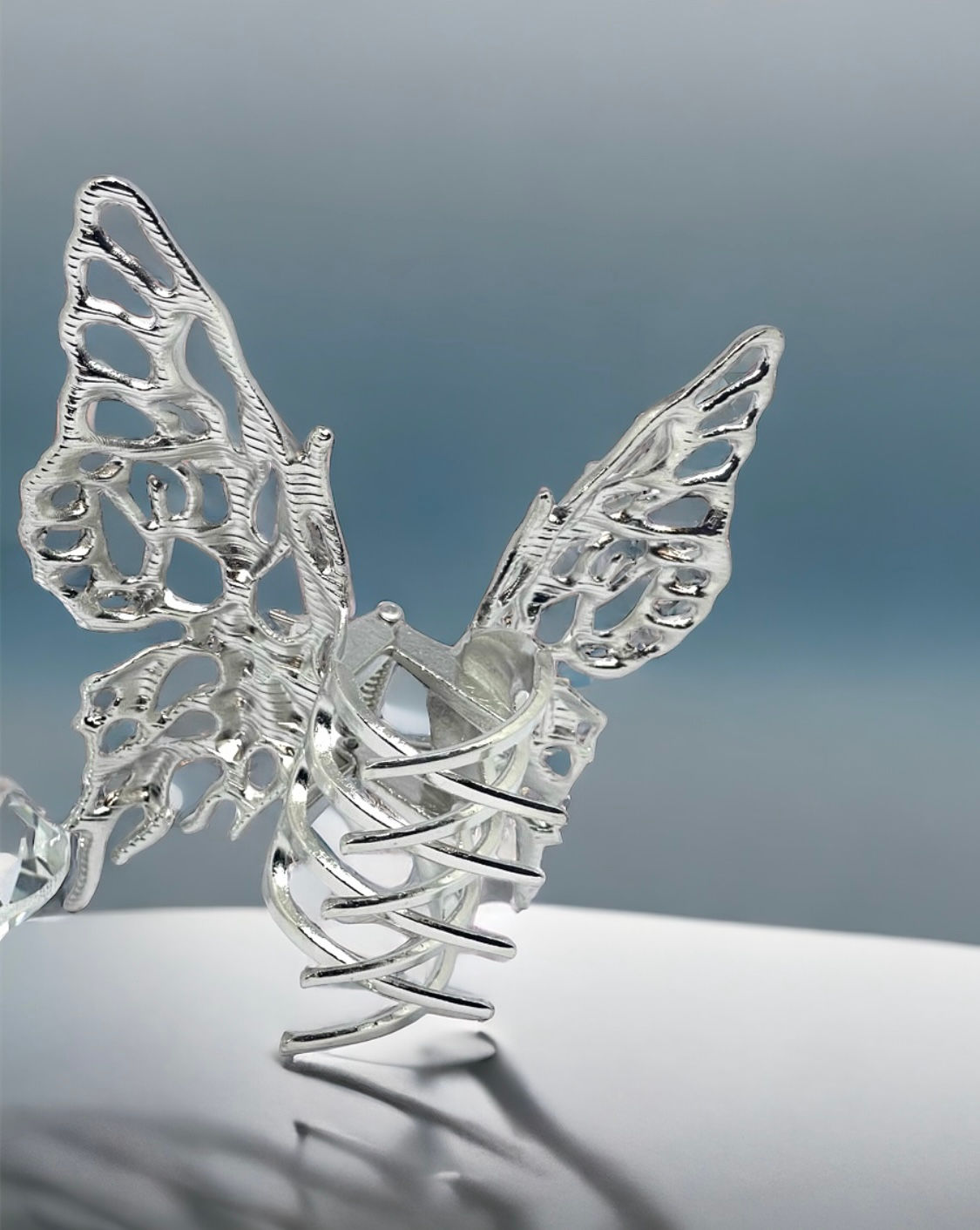 "Silver Enchantment Butterfly Hair Claw"