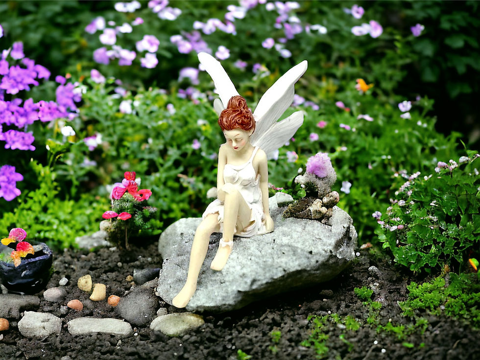 Thumbnail: "Pixie Serenity Polyresin Garden Statue"