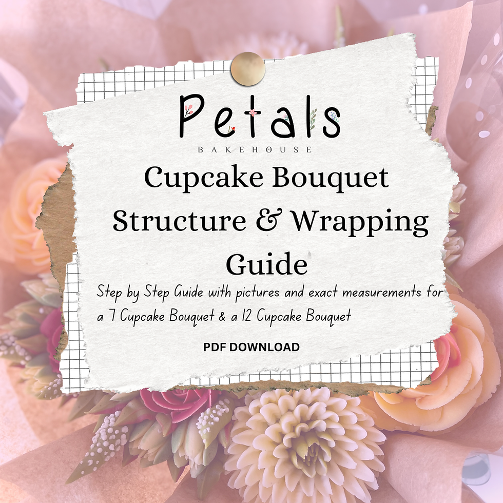 Cupcake Bouquet Structure Guide PDF Petals Bakehouse