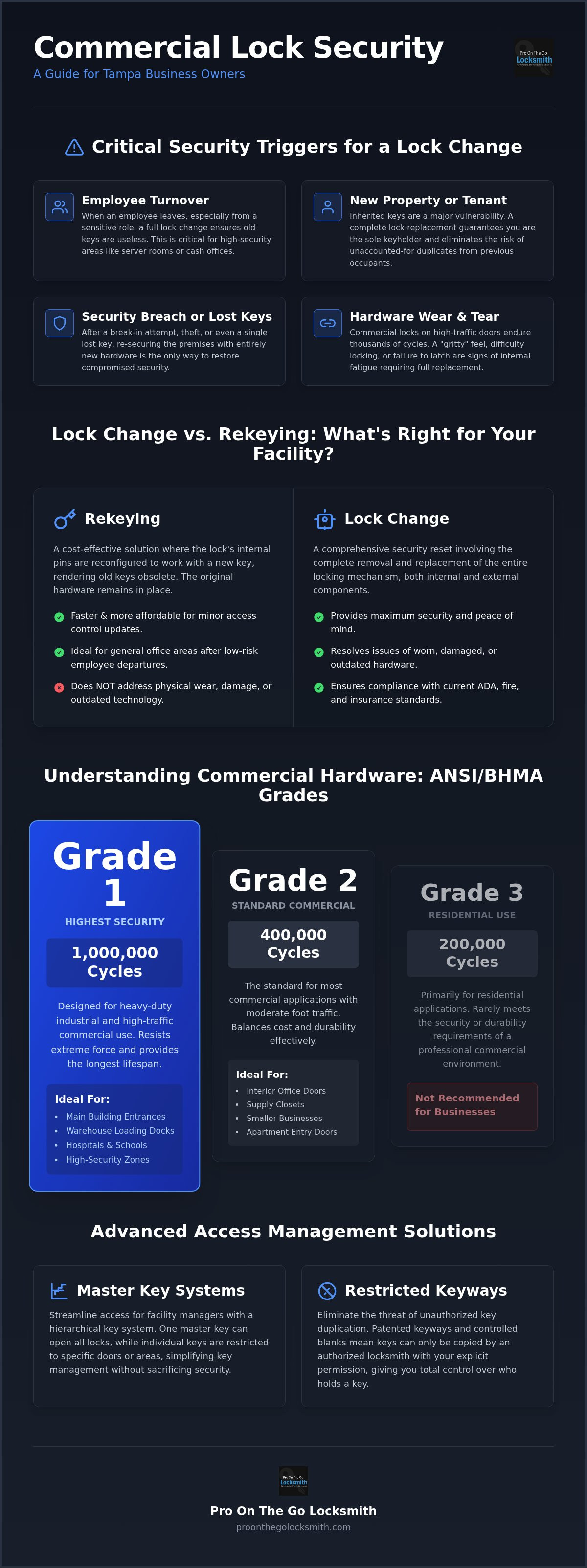 Commercial lock change service