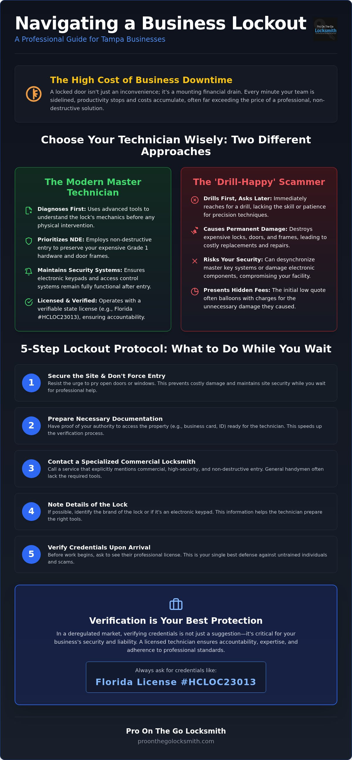 Business lockout service