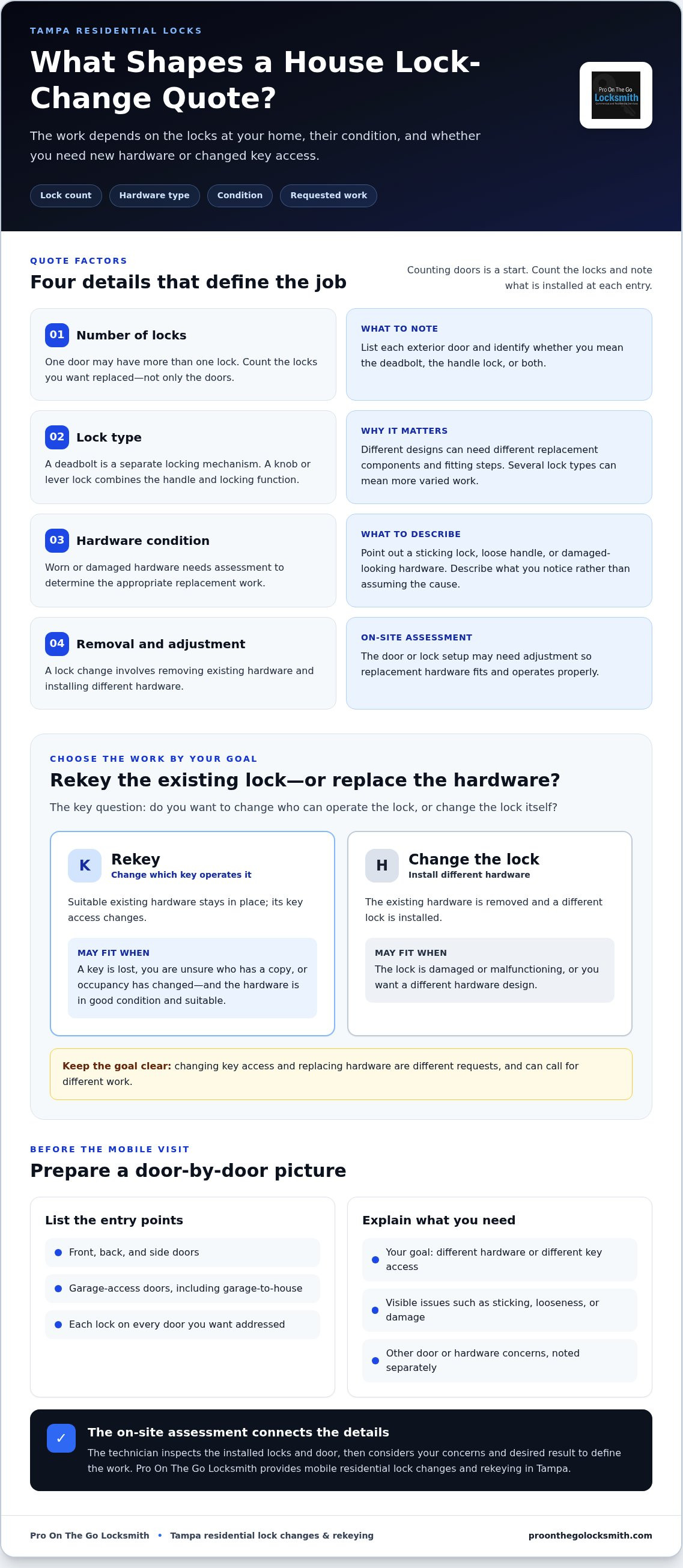 How much to change locks on a house in Tampa