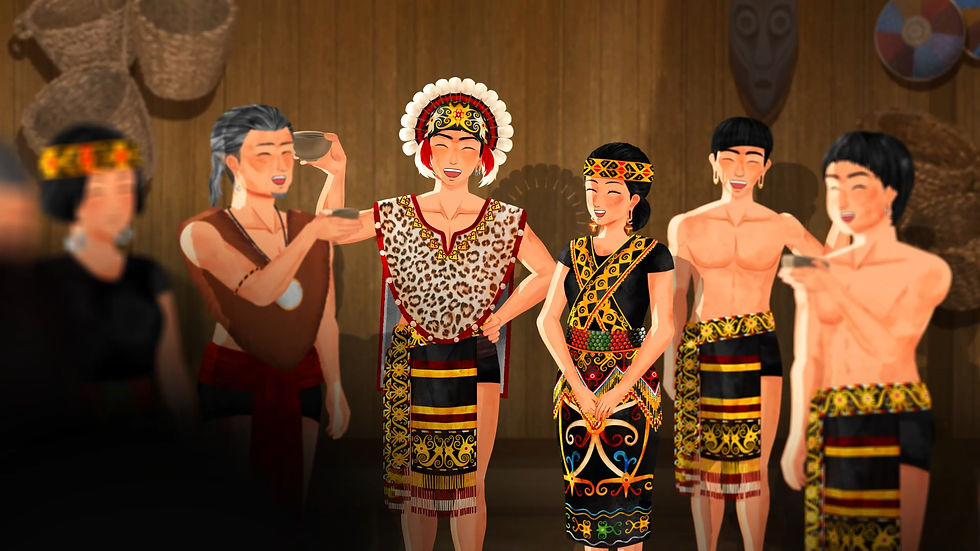 Borneo Sarawak Malaysia Dayak fantasy animation film with Sape