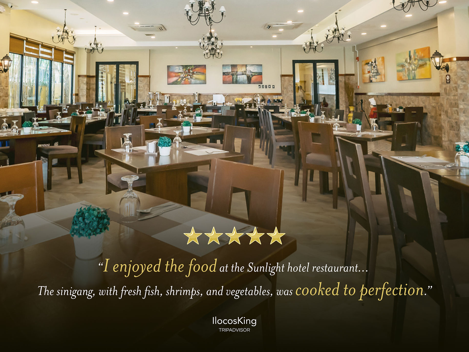 A five star review of Sunlight Hotel Coron on food