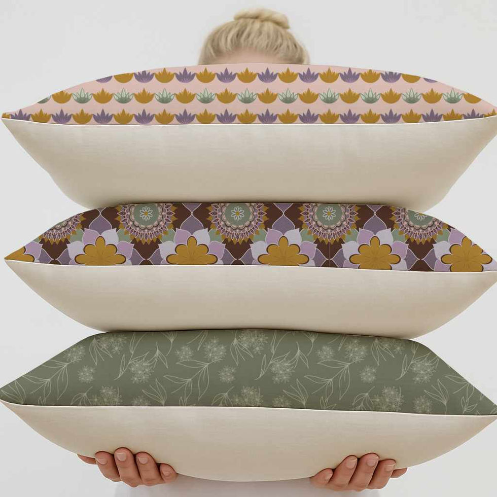 wild garden reverie cushion stack