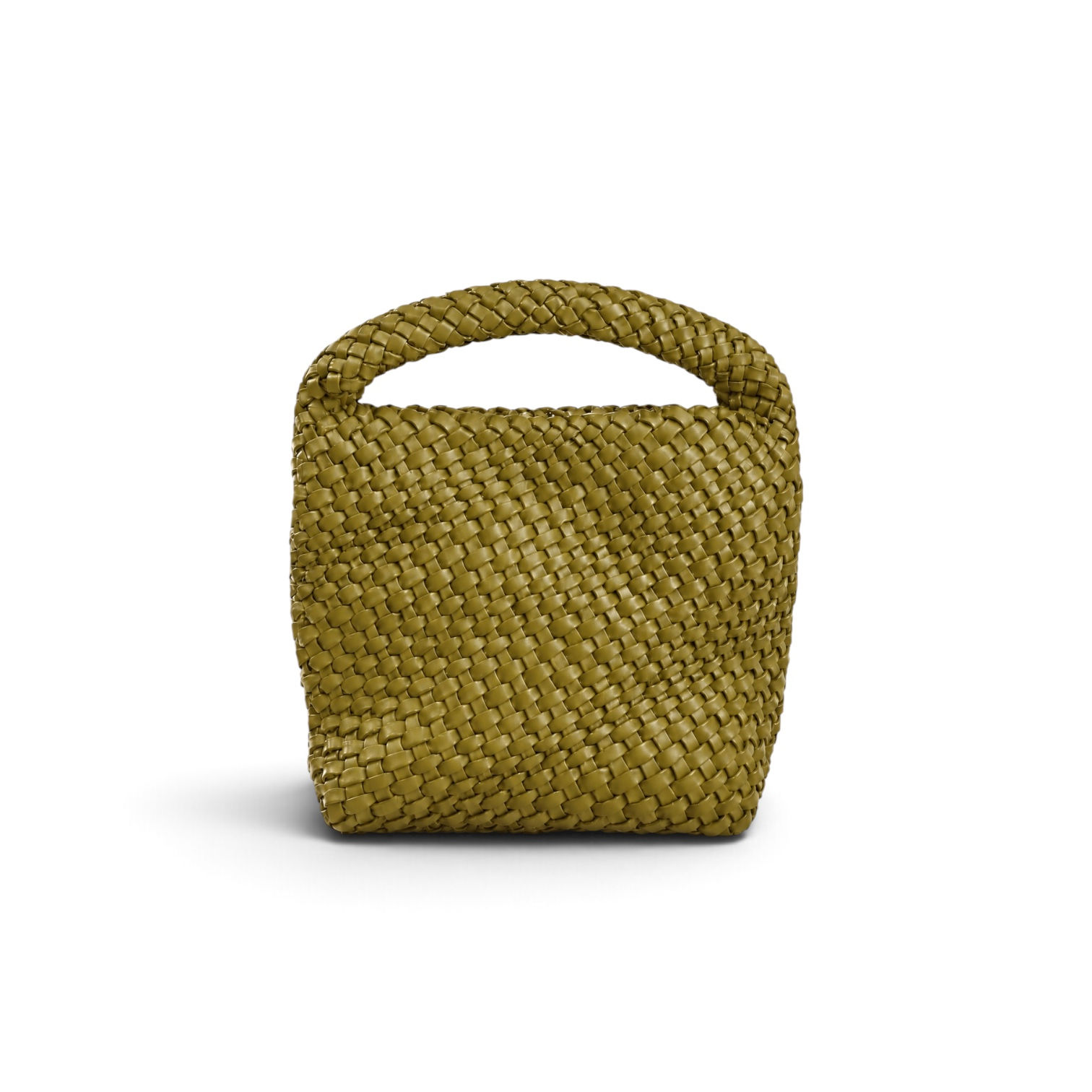 Olive Woven Vegan Leather Bag