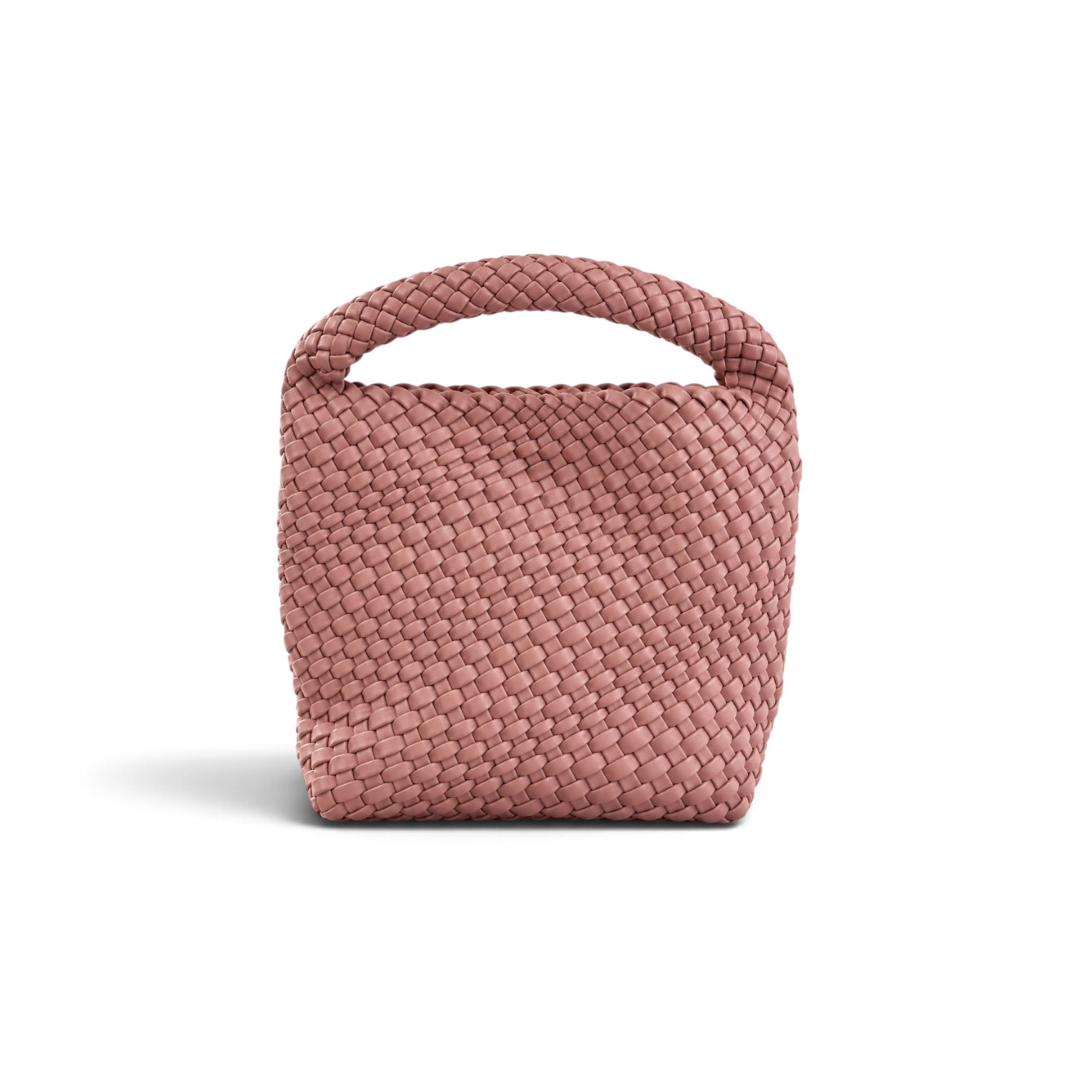 Dusty Rose Woven Vegan Leather Bag