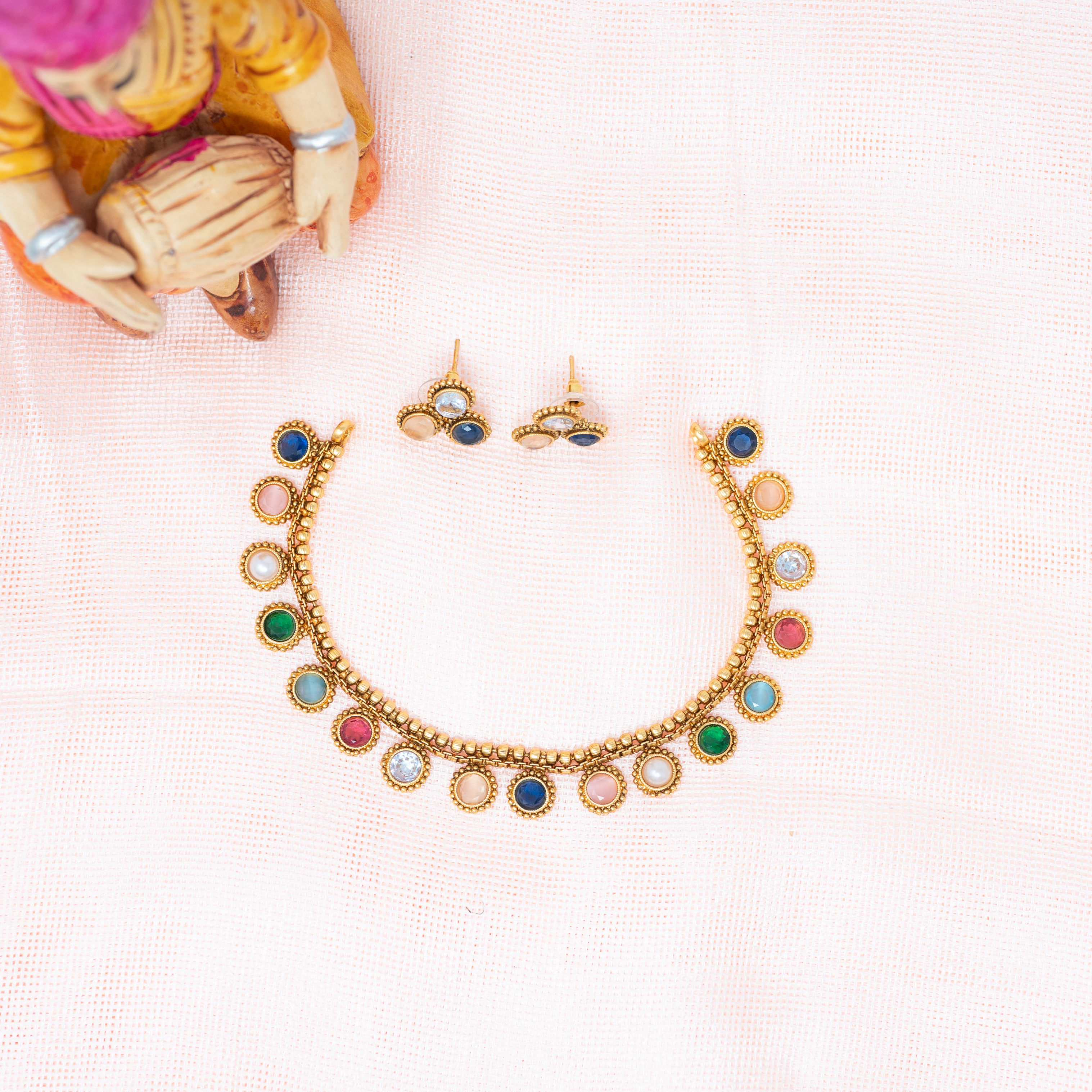 Navaratna Butta Coin Choker