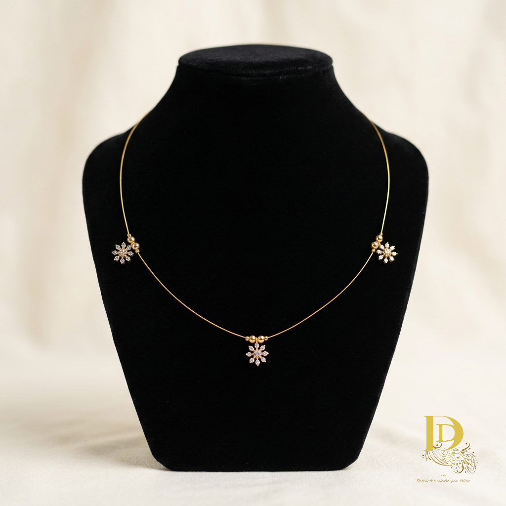 Invisible Delicate Floating Blossom Choker
