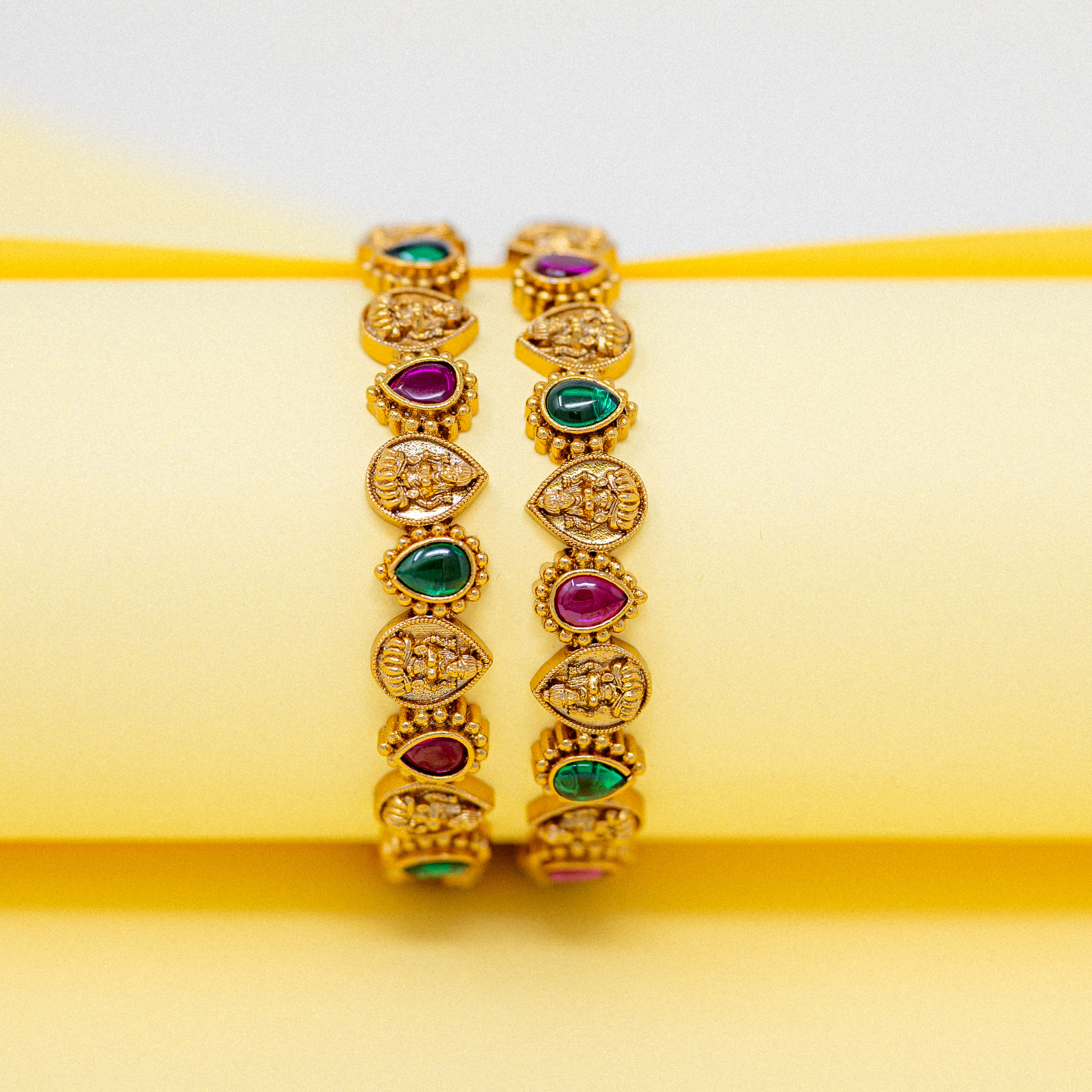 Matte Tear Drop Lakshmi Bangles