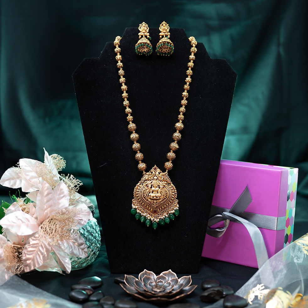 Golden Ball Lakshmi Neckpiece