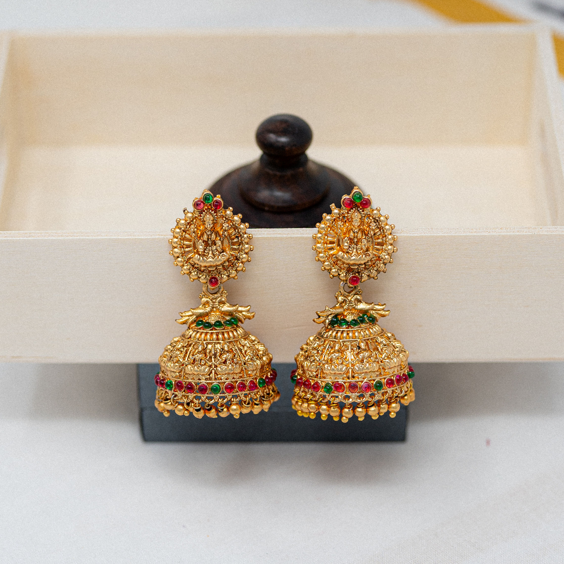Lakshmi with Mayil Kodai Jhumka