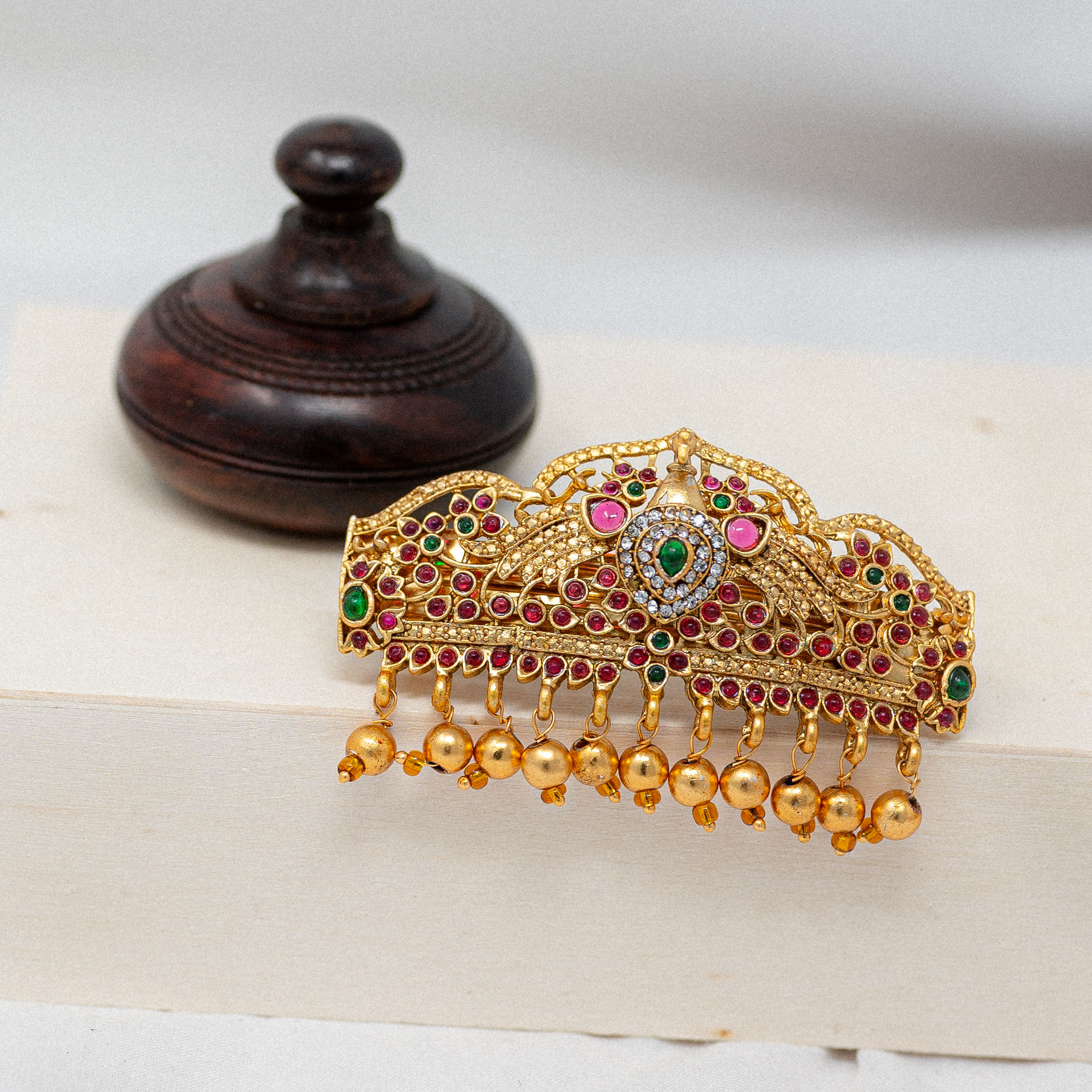 Mayil Multi Stone Hair Clip