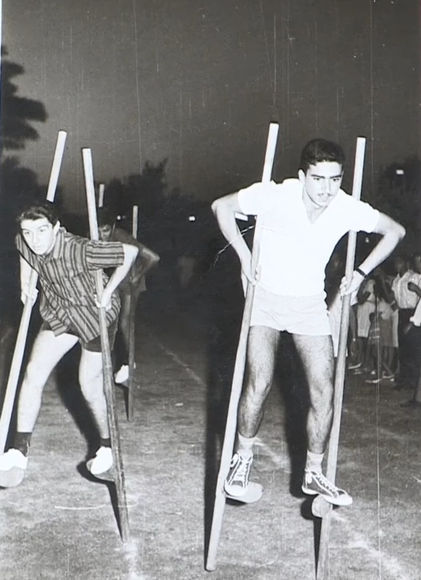 Azoury Attar: Azoury in a sport activity. 1960s