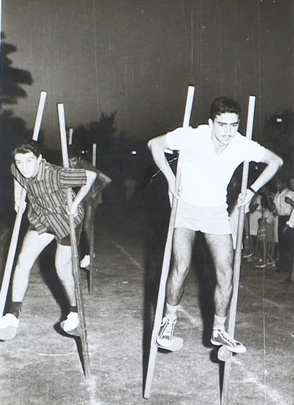 Azoury Attar: Azoury in a sport activity. 1960s