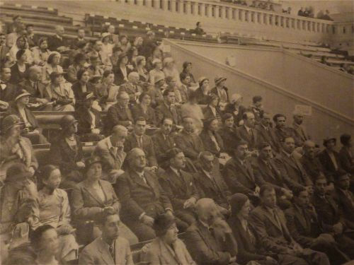 Julian Sofaer: Julian's grandmother sitting in the audience at League of Nations. Geneva, 1932