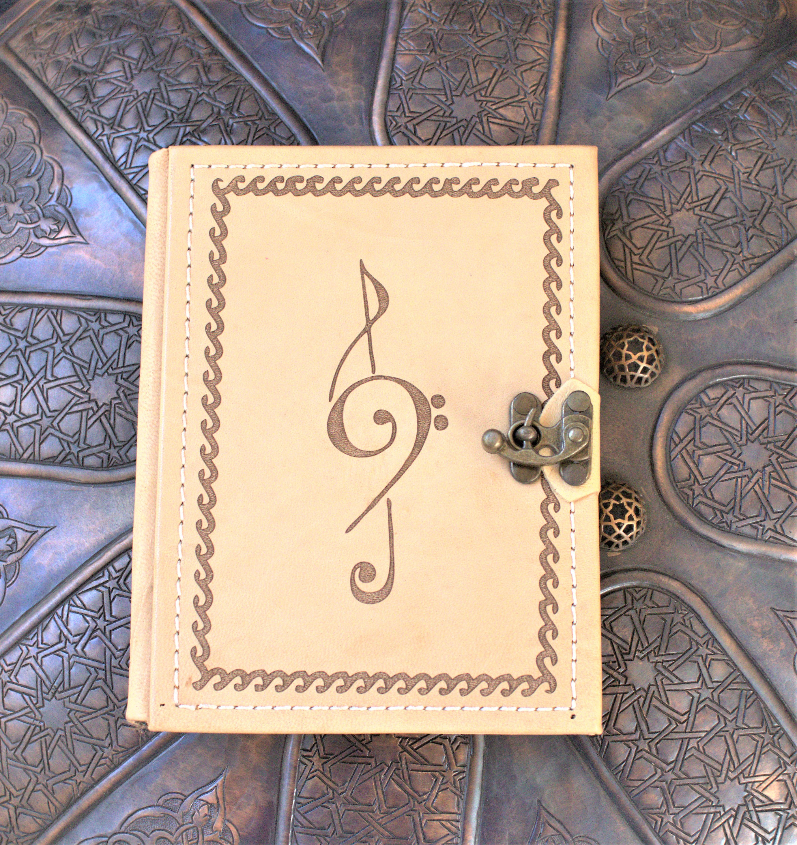 Tan Leather music note