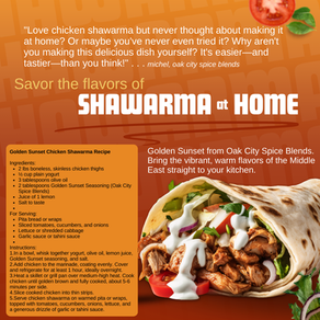 Golden Sunset Chicken Shawarma