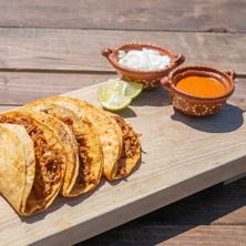 Cilantro Lime Crema with Mayan Smoky Red Seasoning